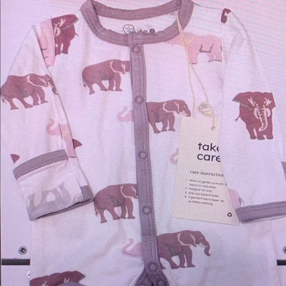 Elephant Print Baby Onesie